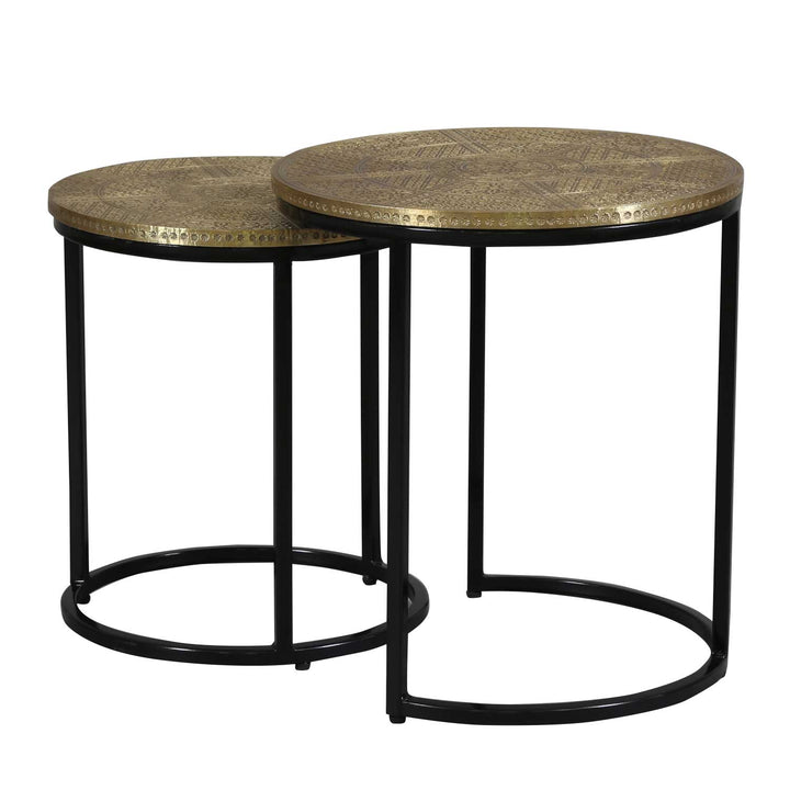 Table d'appoint orientale Hanane, lot de 2