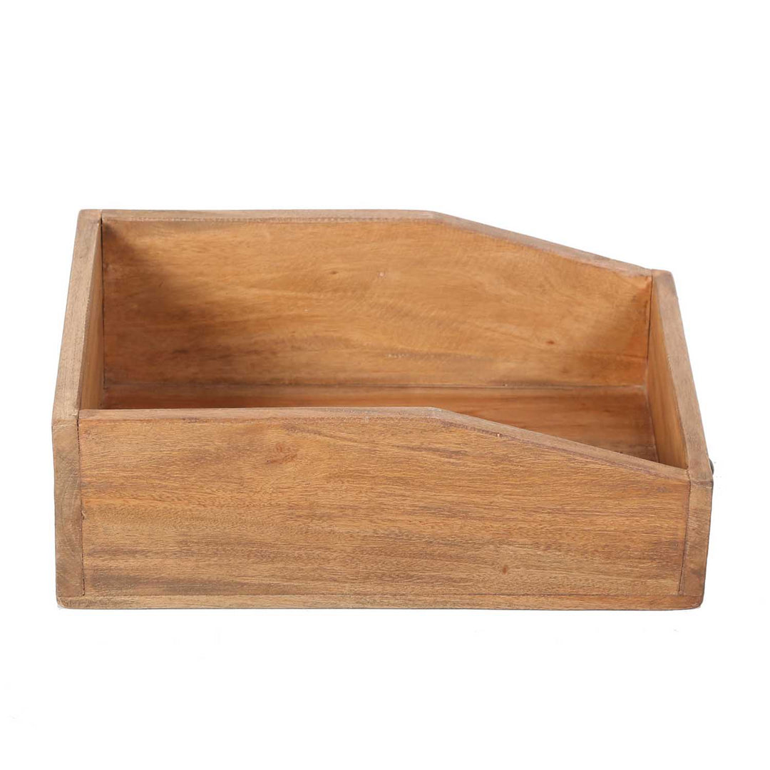 Schreibtisch Organizer DIN A4 – Teakholz