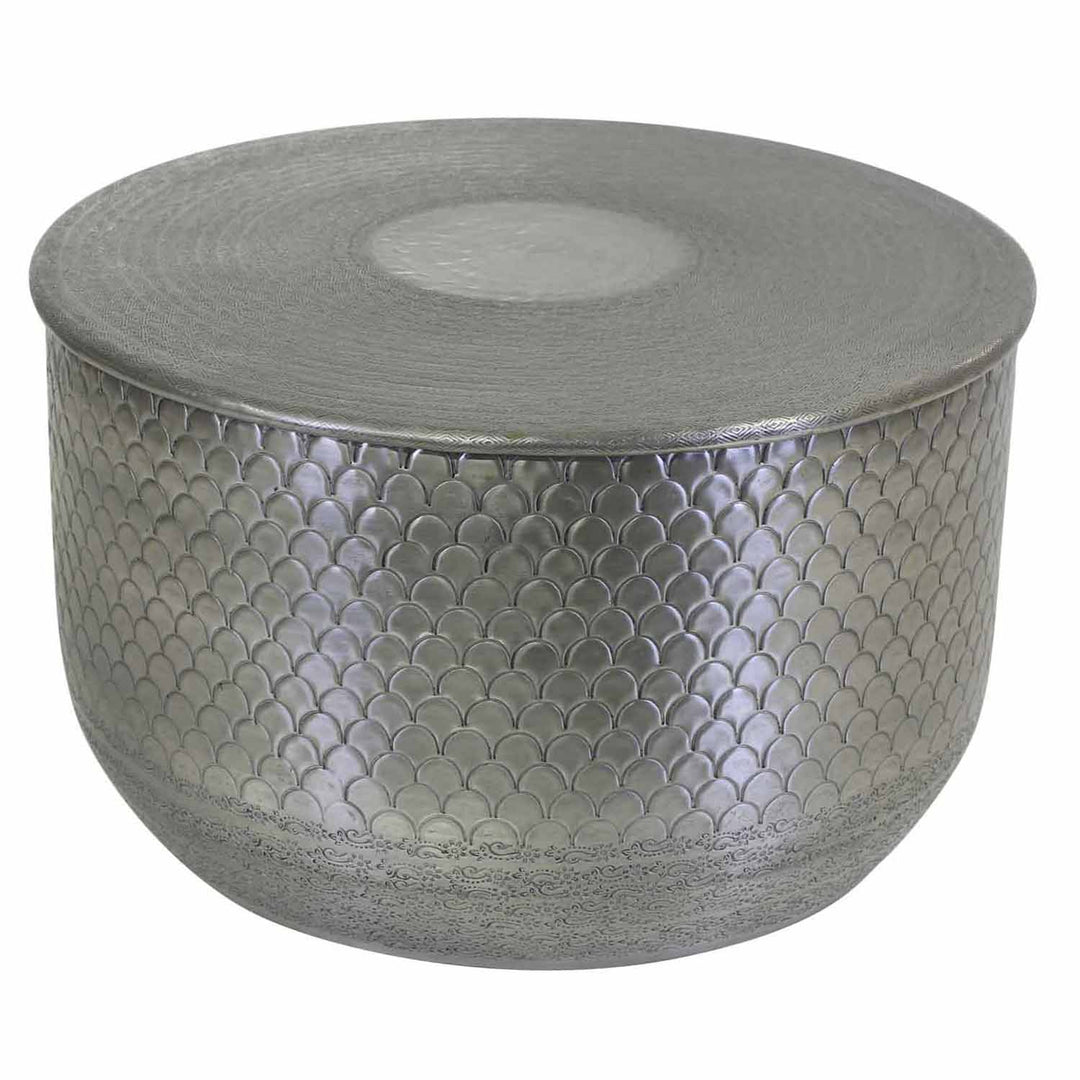 Table d'appoint orientale Alava argentée