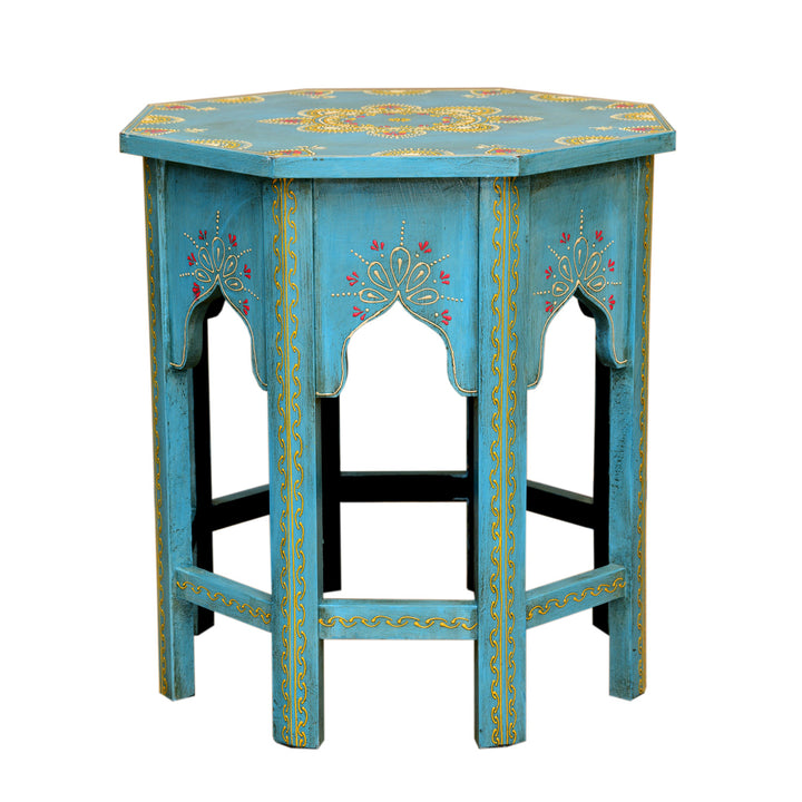 Table d'appoint orientale Saada Bleu L