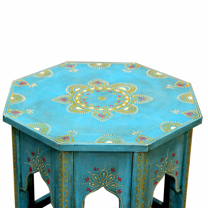 Tables d'appoint orientales Saada Bleu set de 2