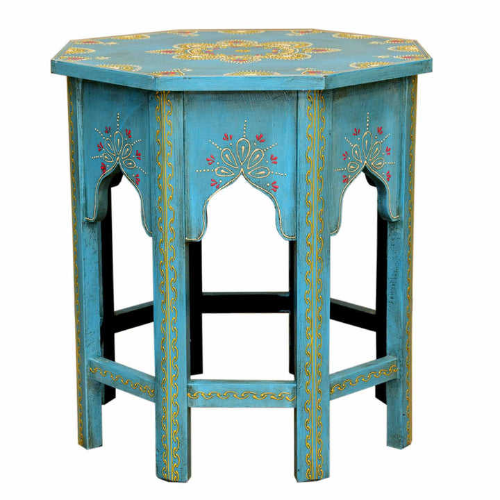 Tables d'appoint orientales Saada Bleu set de 2