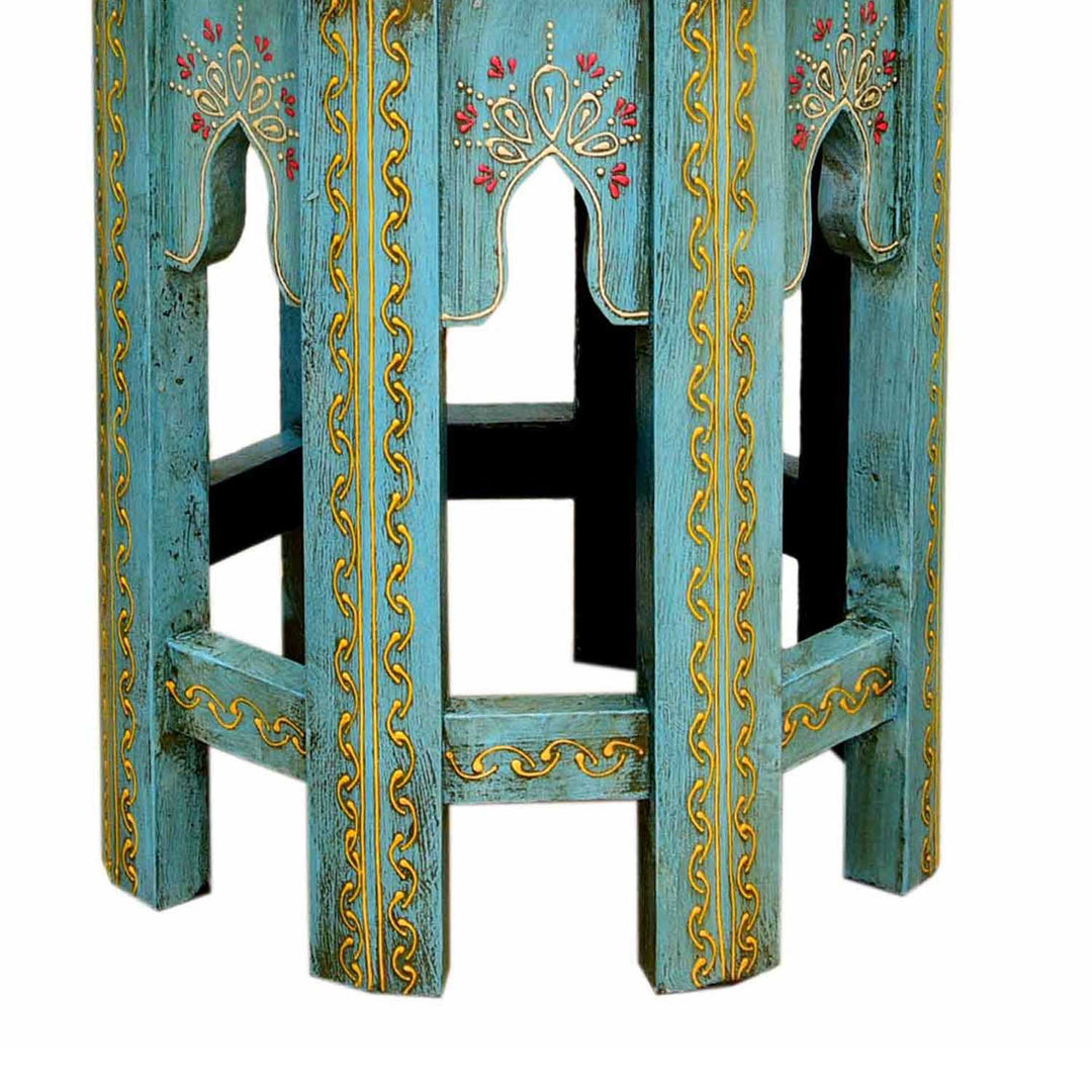 Tables d'appoint orientales Saada Bleu set de 2
