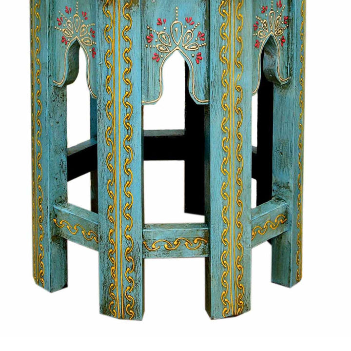 Tables d'appoint orientales Saada Bleu set de 2