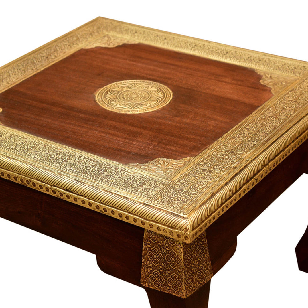 Oosterse opiumtafel messing M