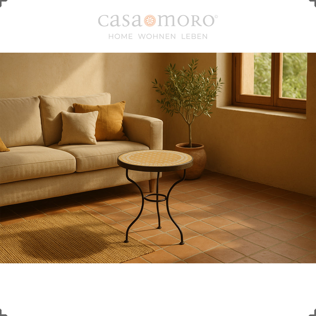 Ablagetisch mit Mosaik für Wohnzimmer, Terrasse oder als Pflanzentisch auf dem Balkon