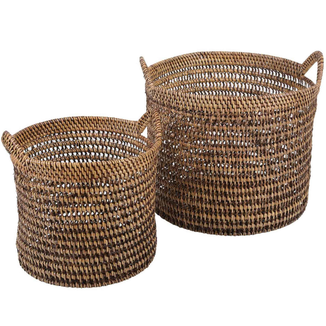 Rotan mand Eda bruin met handvat