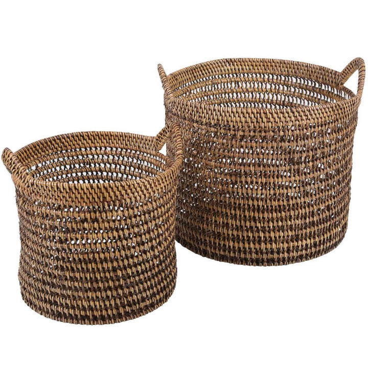 Rotan mand Eda bruin met handvat