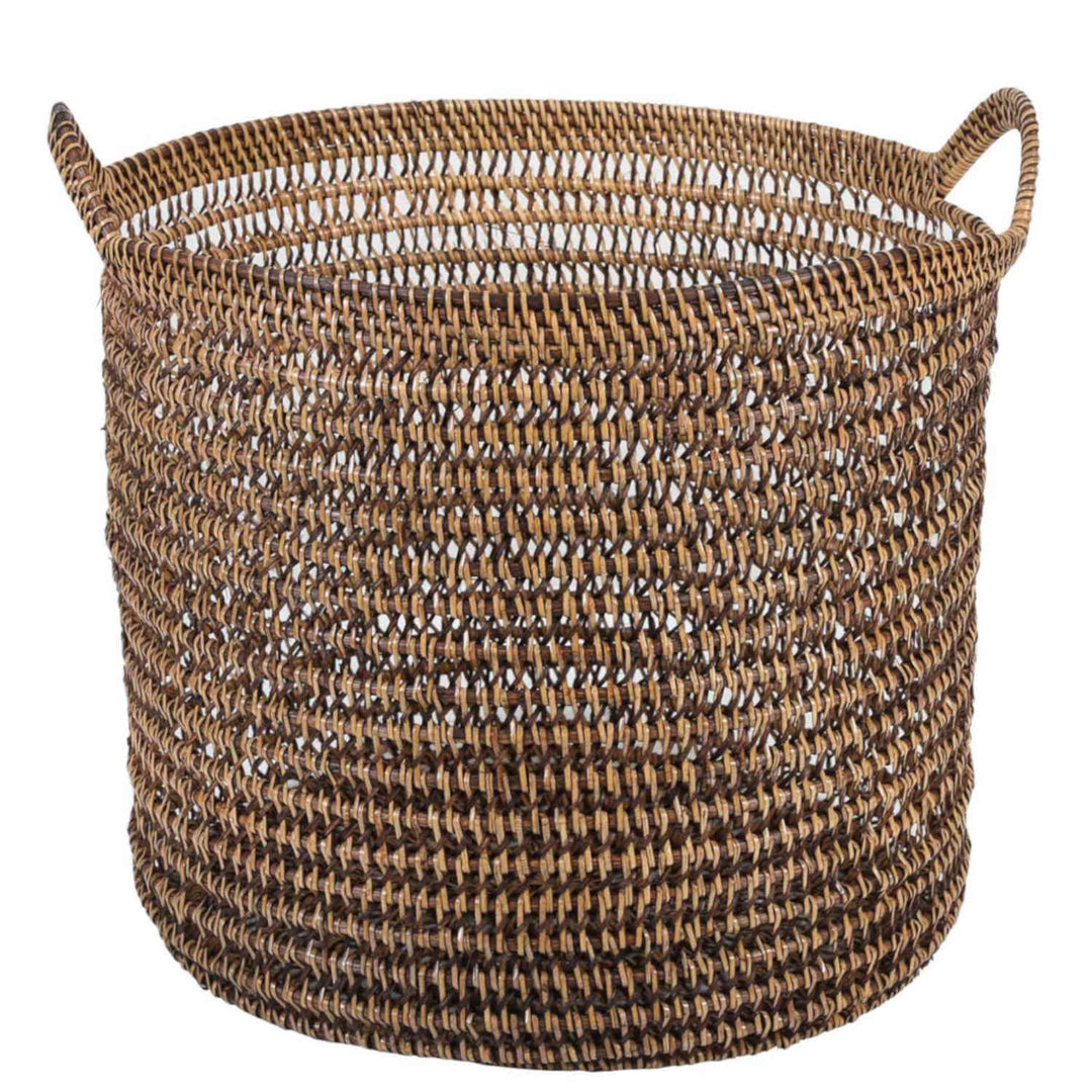 Rotan mand Eda bruin met handvat