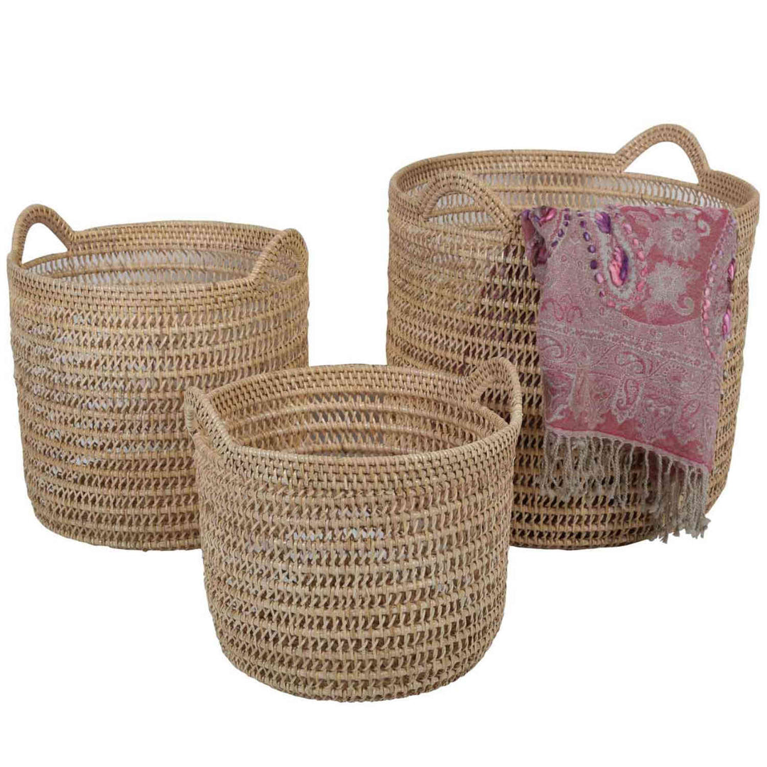 Panier en rotin Eda Nature avec poignée