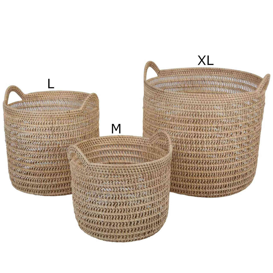 Panier en rotin Eda Nature avec poignée