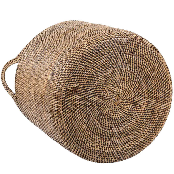 Panier en rotin Elie marron avec poignée