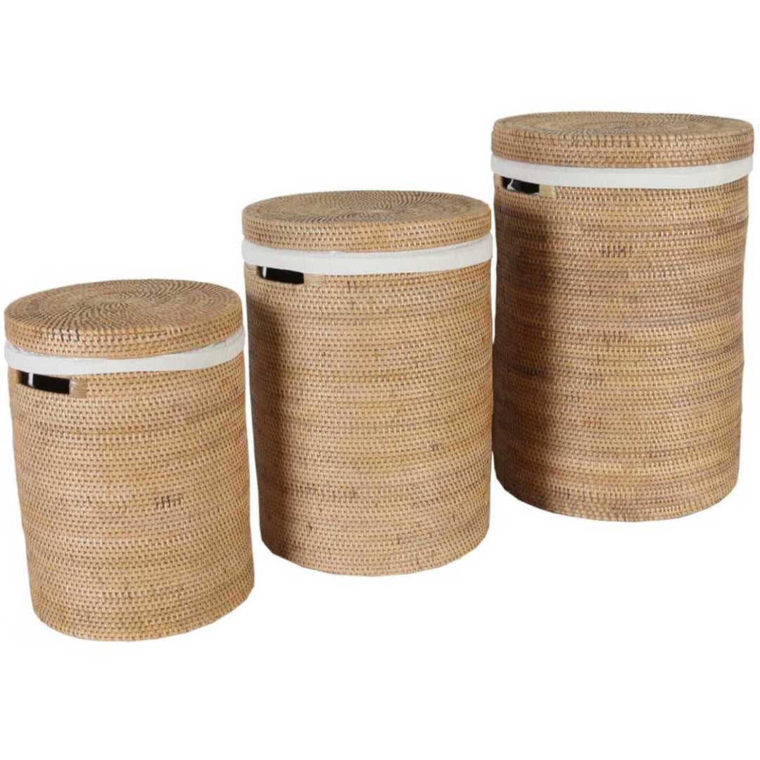 Panier à linge en rotin Cleo Nature