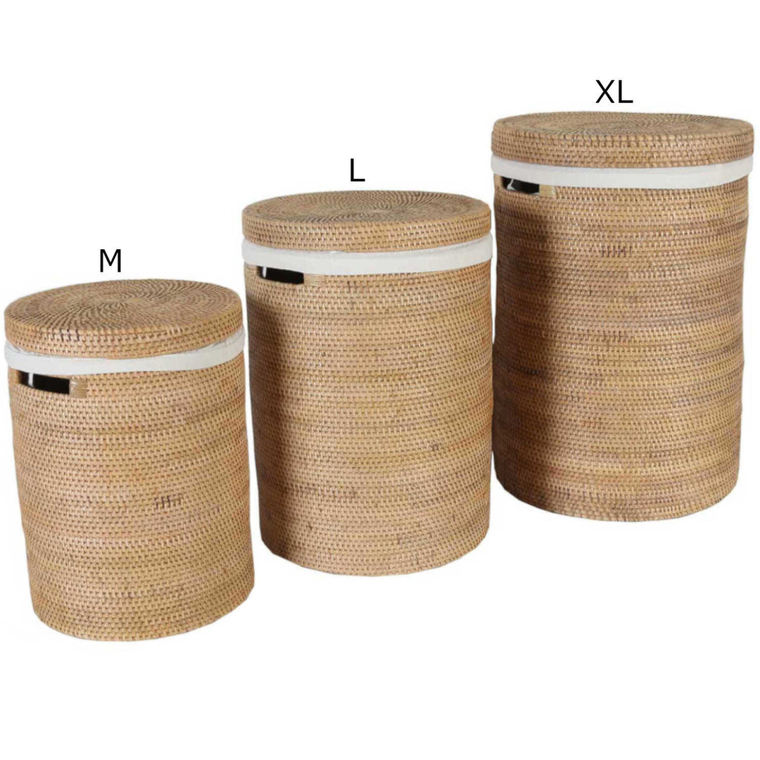 Panier à linge en rotin Cleo Nature