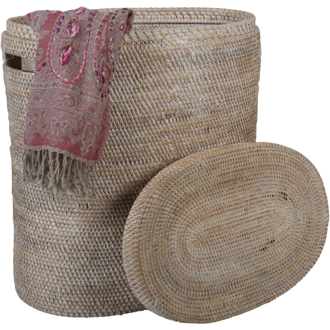 Rattan wasmand Ela met deksel