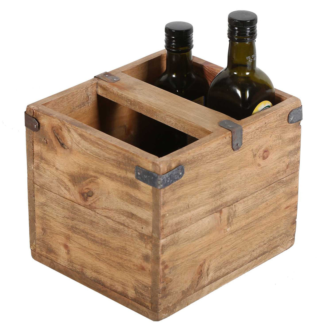 Teakhouten box Enzo, set van 3