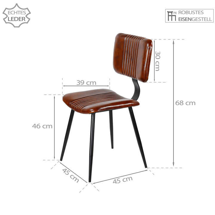 Eetkamerstoelen bruin leer
