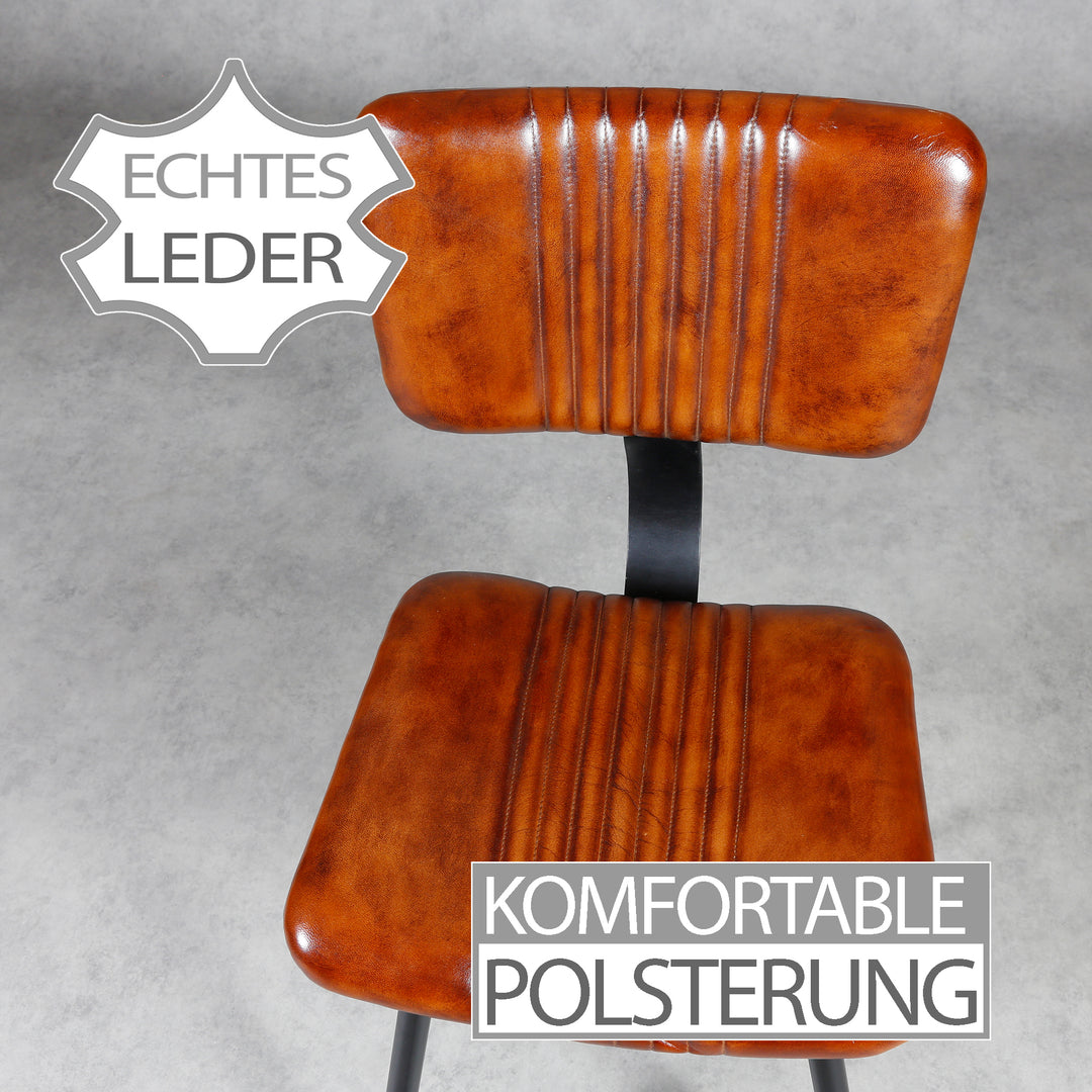 Eetkamerstoelen bruin leer