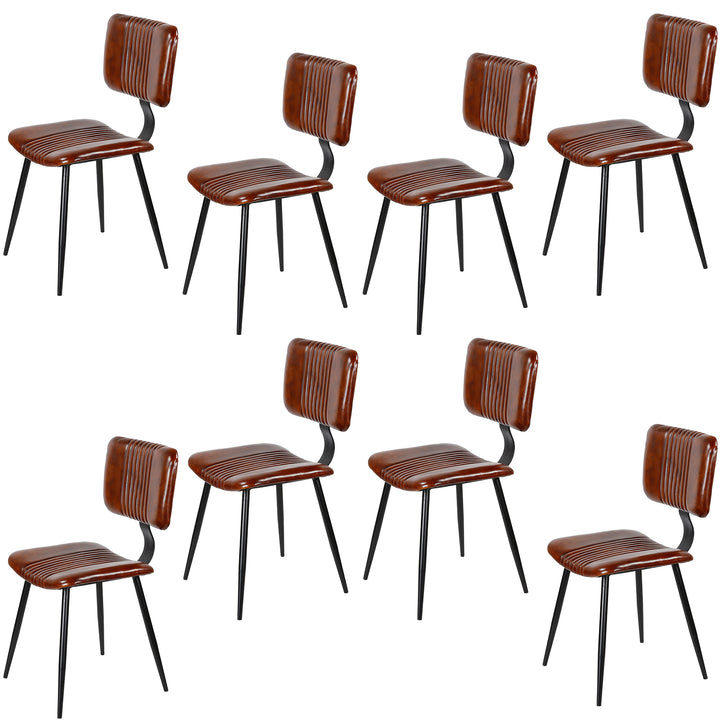 Eetkamerstoelen bruin leer