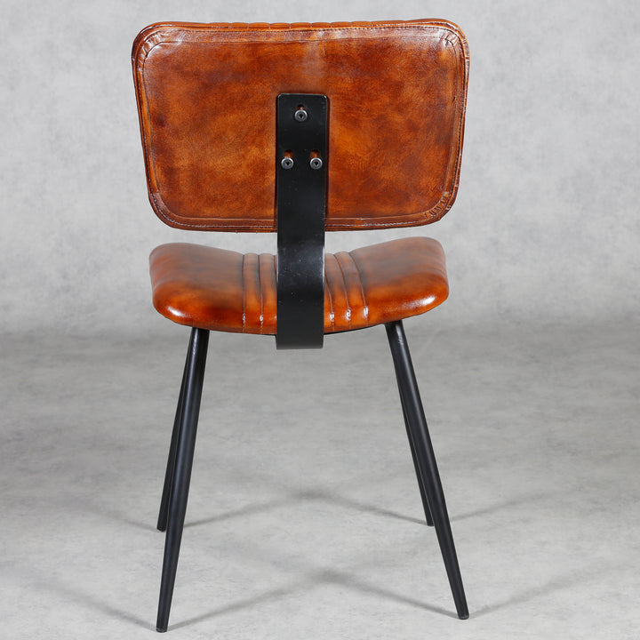 Eetkamerstoelen bruin leer