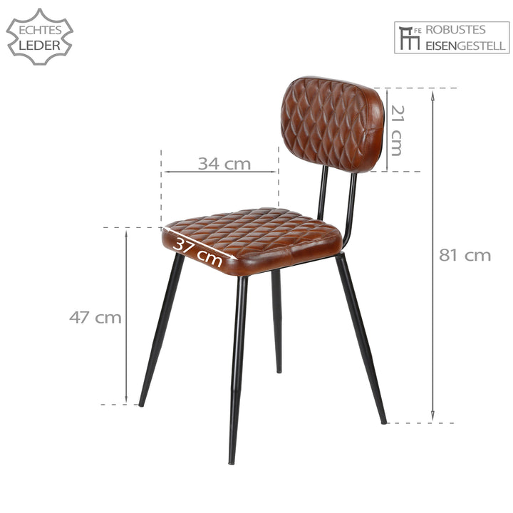 Eetkamerstoelen bruin leer