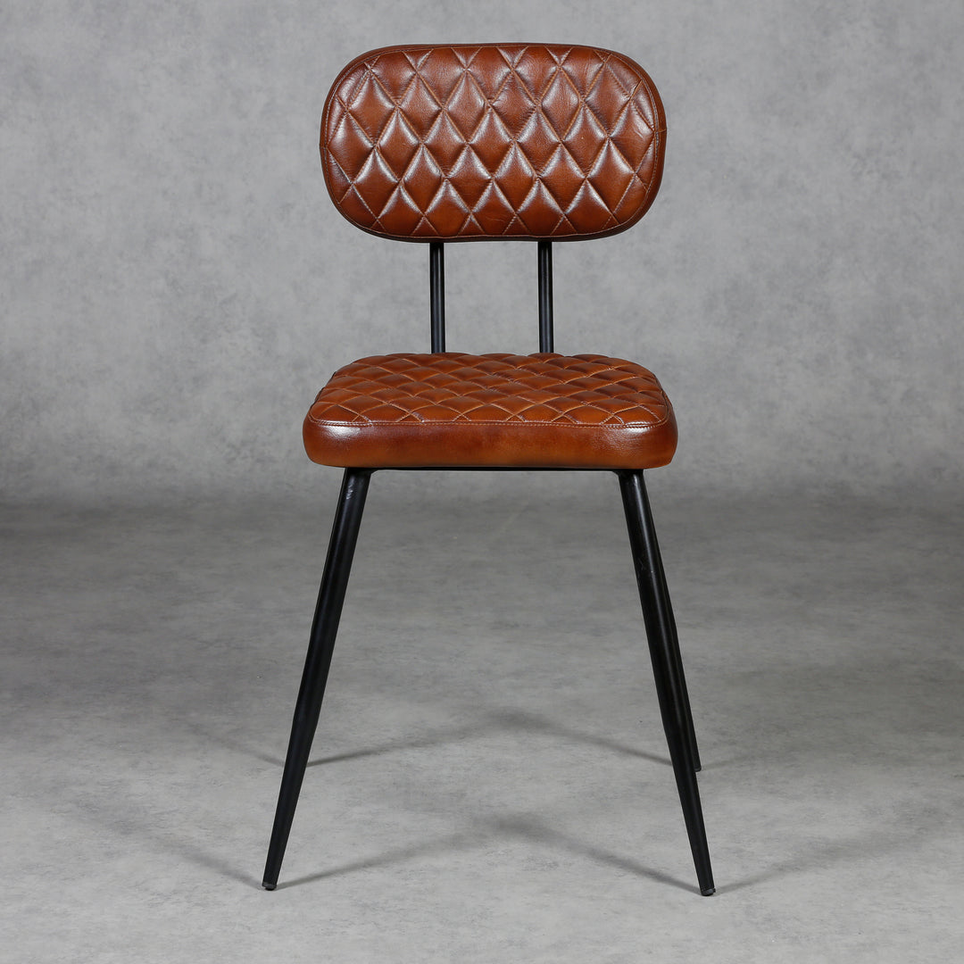 Eetkamerstoelen bruin leer
