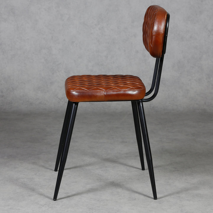 Eetkamerstoelen bruin leer