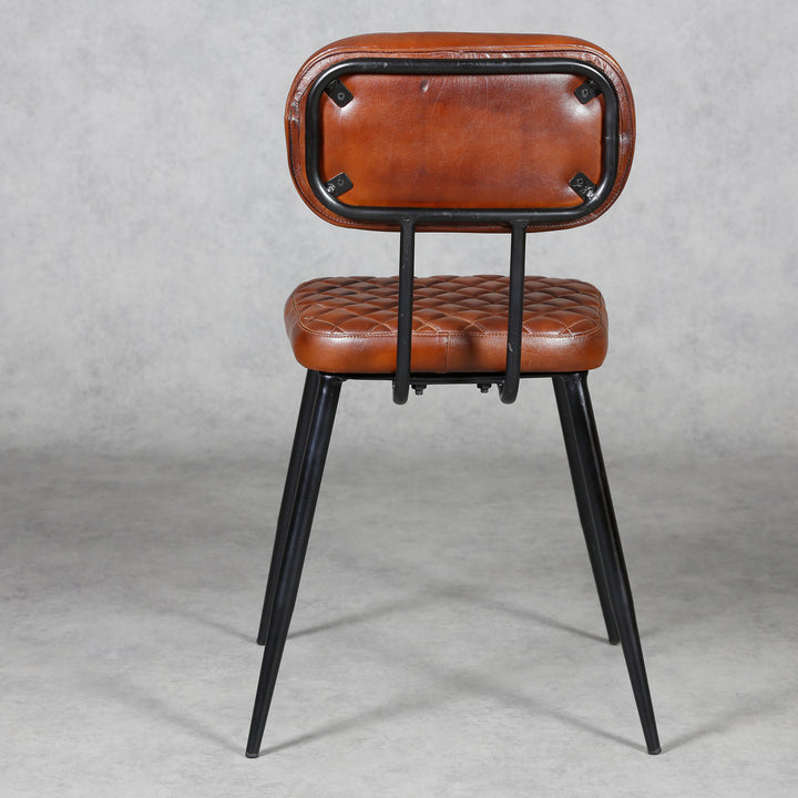 Eetkamerstoelen bruin leer