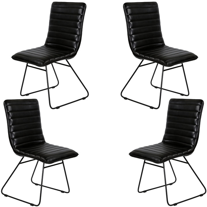 Eetkamerstoel leer zwart