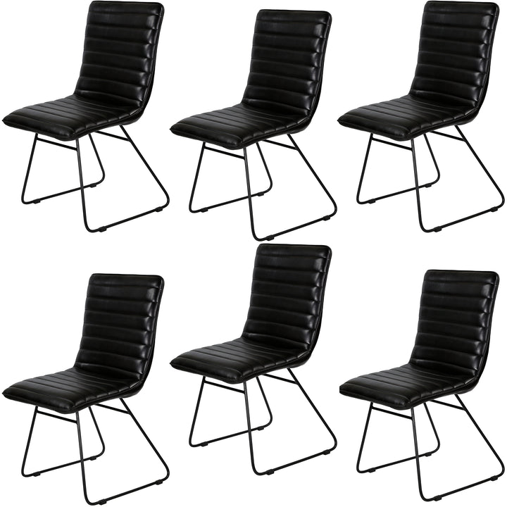 Eetkamerstoel leer zwart