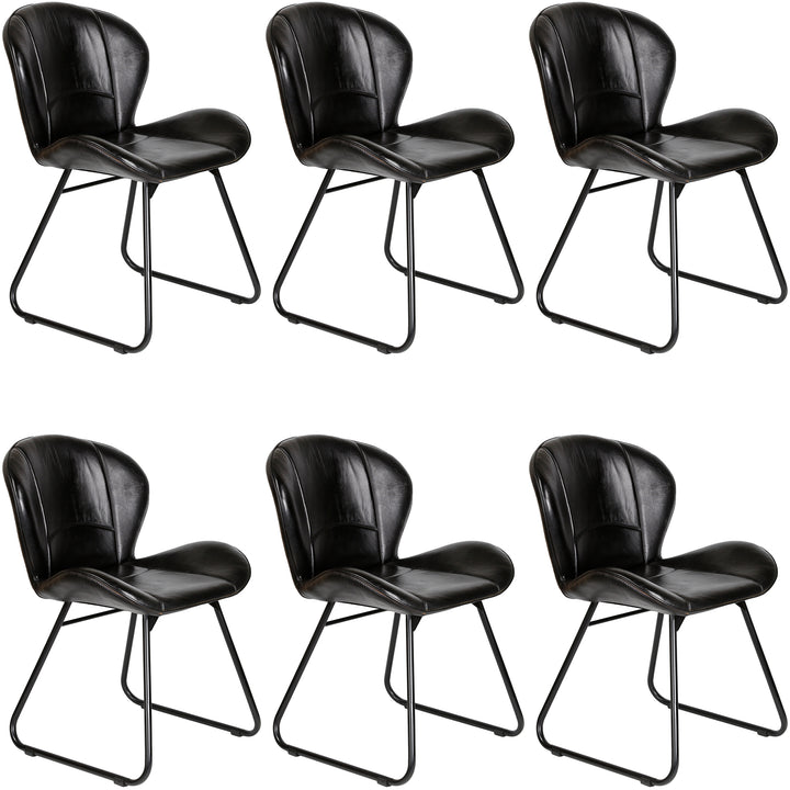 Leren stoel zwart
