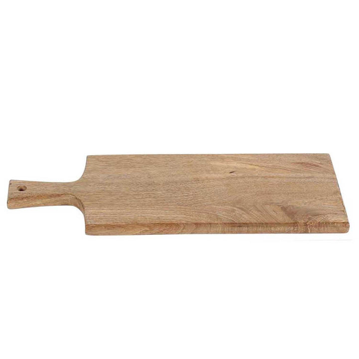Houten serveerbord 65 cm lang met handvat
