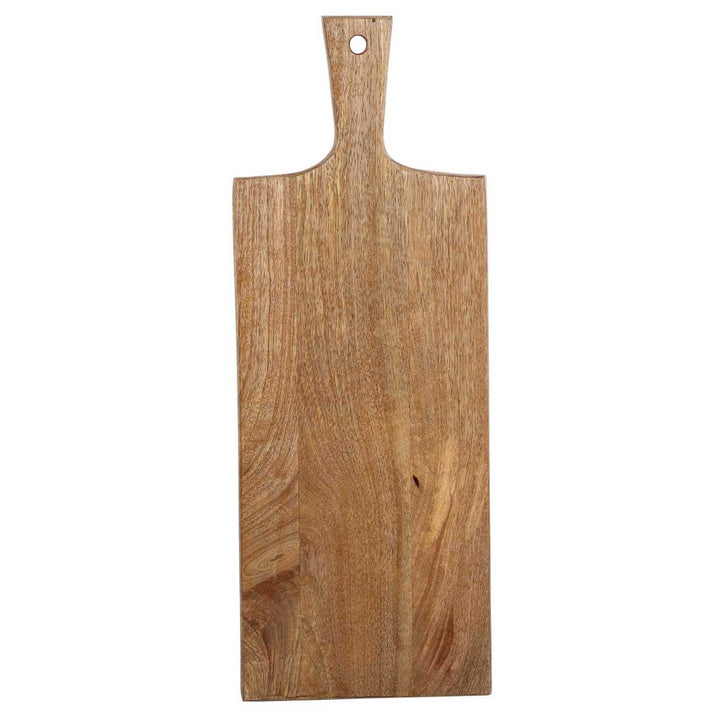 Houten serveerbord 65 cm lang met handvat