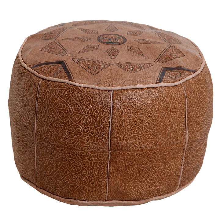 Coussin d'assise arabe en cuir Chameau 01