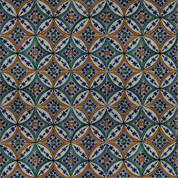 Handbeschilderde tegel - Mediterrane keramische stijl