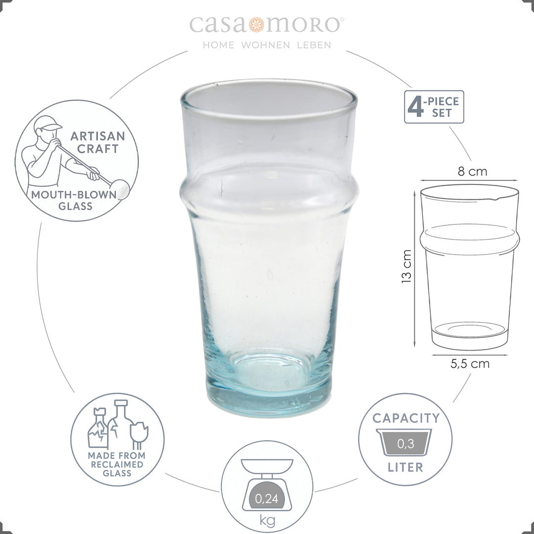 Verres transparents avec une surface vibrante - idéaux pour les cocktails et le café glacé
