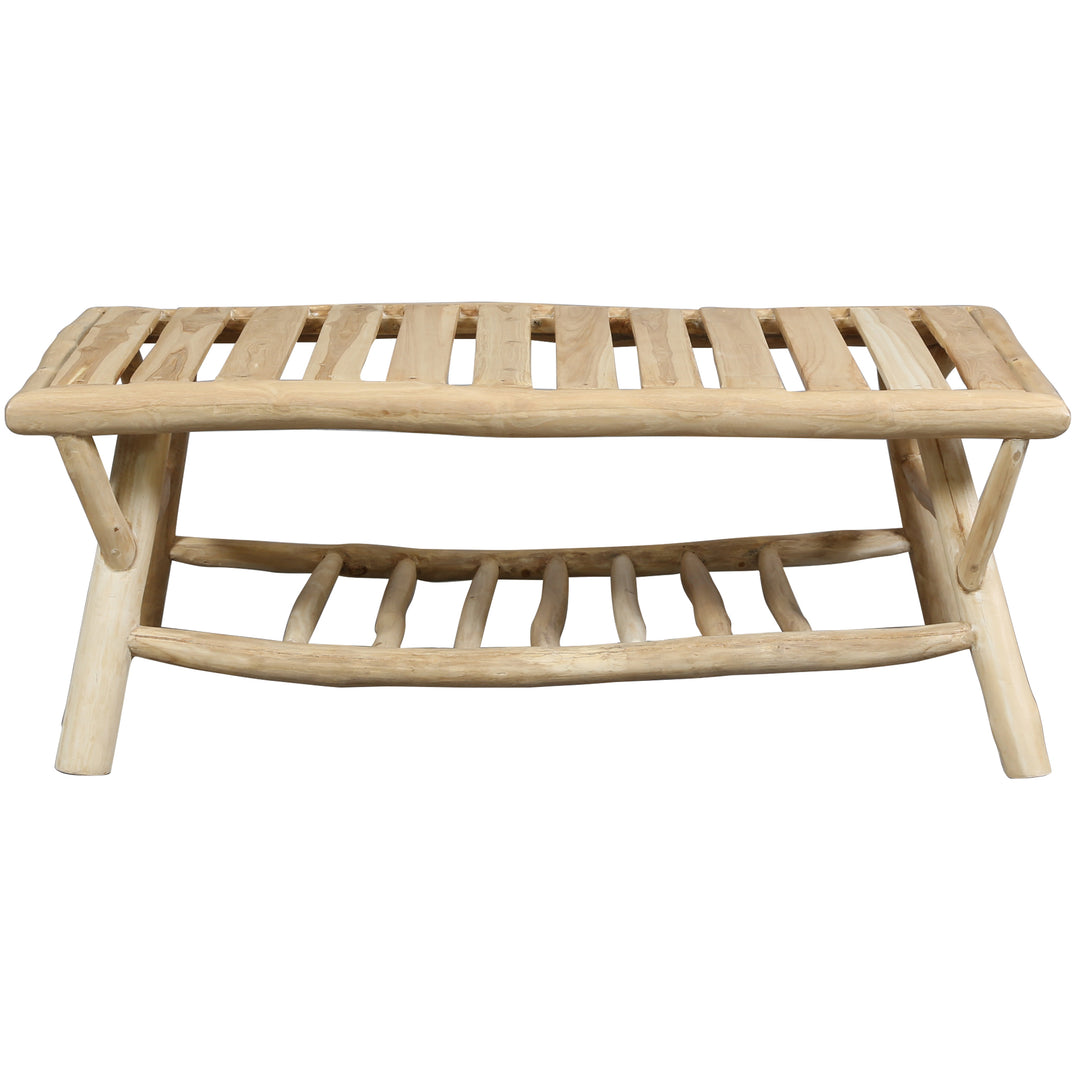 Rechthoekige houten salontafel 120×60 cm, stevige salontafel