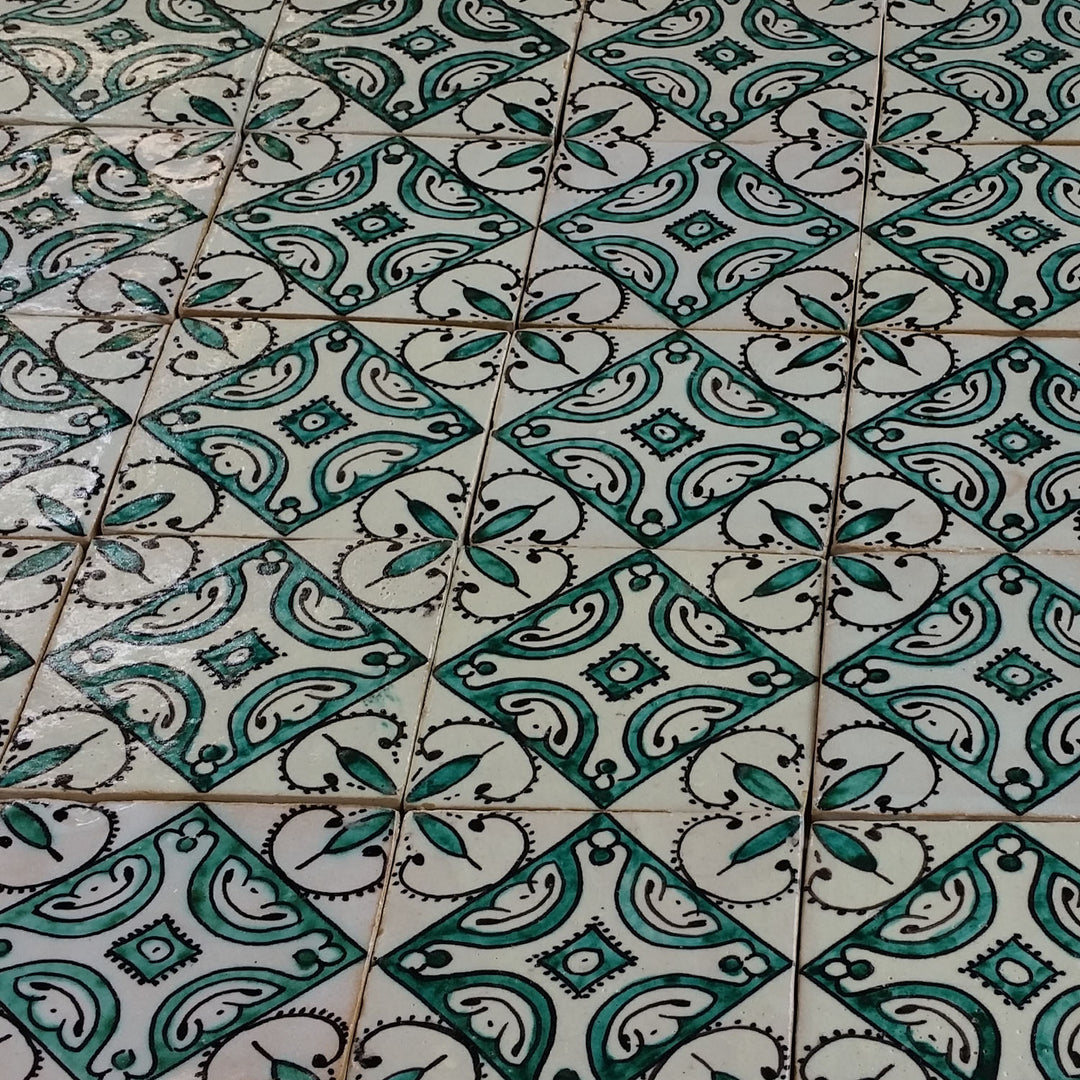 Handbeschilderde tegel – boho-versiering