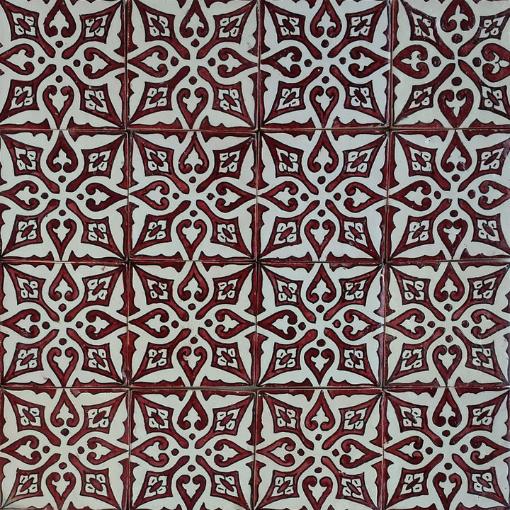 Handbeschilderde tegel – retro keramische tegel 10x10 cm