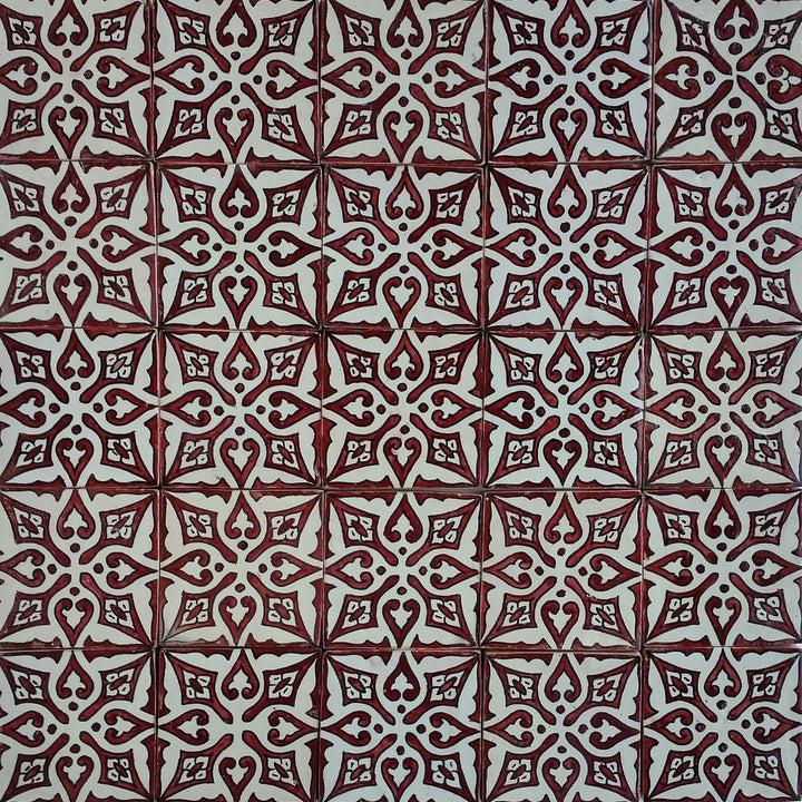 Handbeschilderde tegel – retro keramische tegel 10x10 cm