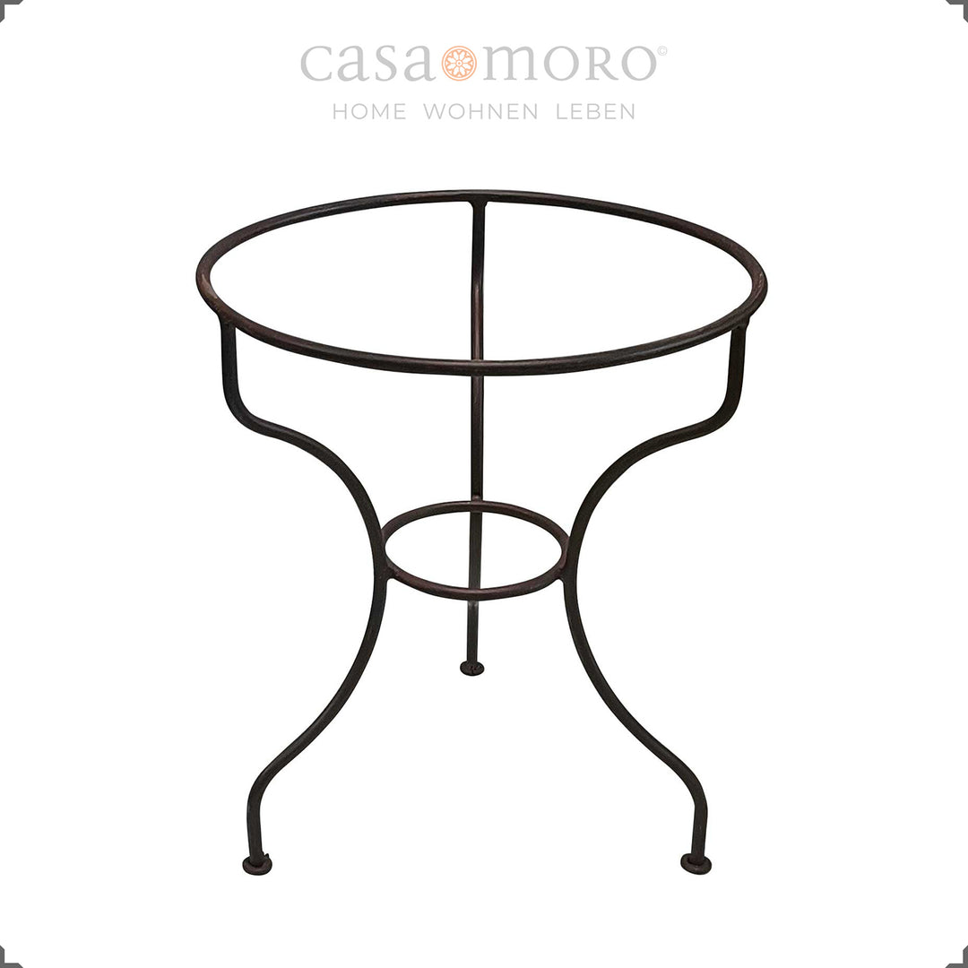 Tegeltafel met blank gelakt metalen frame, flexibel binnen en buiten te gebruiken