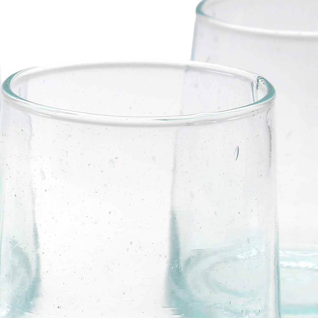 Set van 4 heldere glazen - traditioneel vervaardigd, universeel toepasbaar