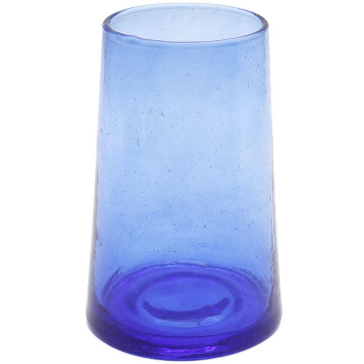 Cocktailglazen set in een verpakking van 4 stuks - blauw getint, handgeblazen en licht conisch van vorm