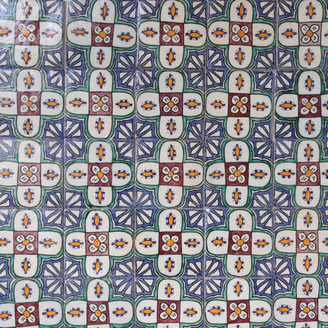 Handgeschilderde tegel - Spaans geïnspireerd keramiek
