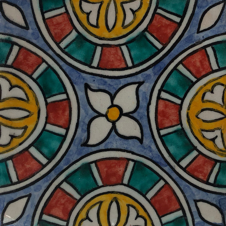 Handbeschilderde tegel - Mediterrane stijl