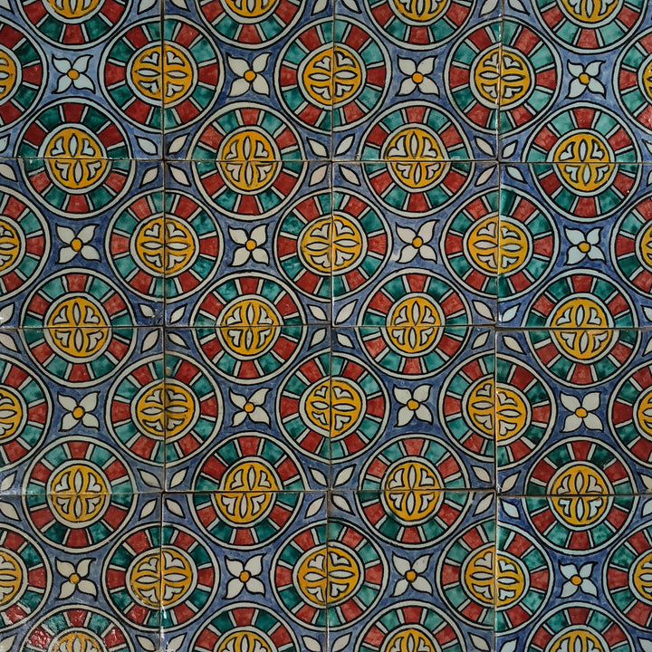 Handbeschilderde tegel - Mediterrane stijl