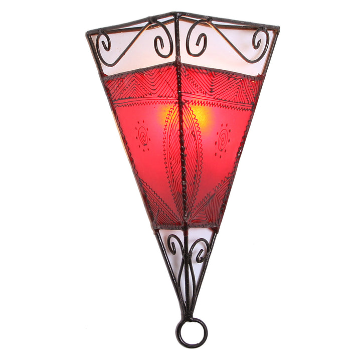 Applique en cuir Emrah rouge