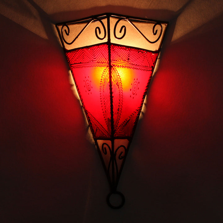 Applique en cuir Emrah rouge