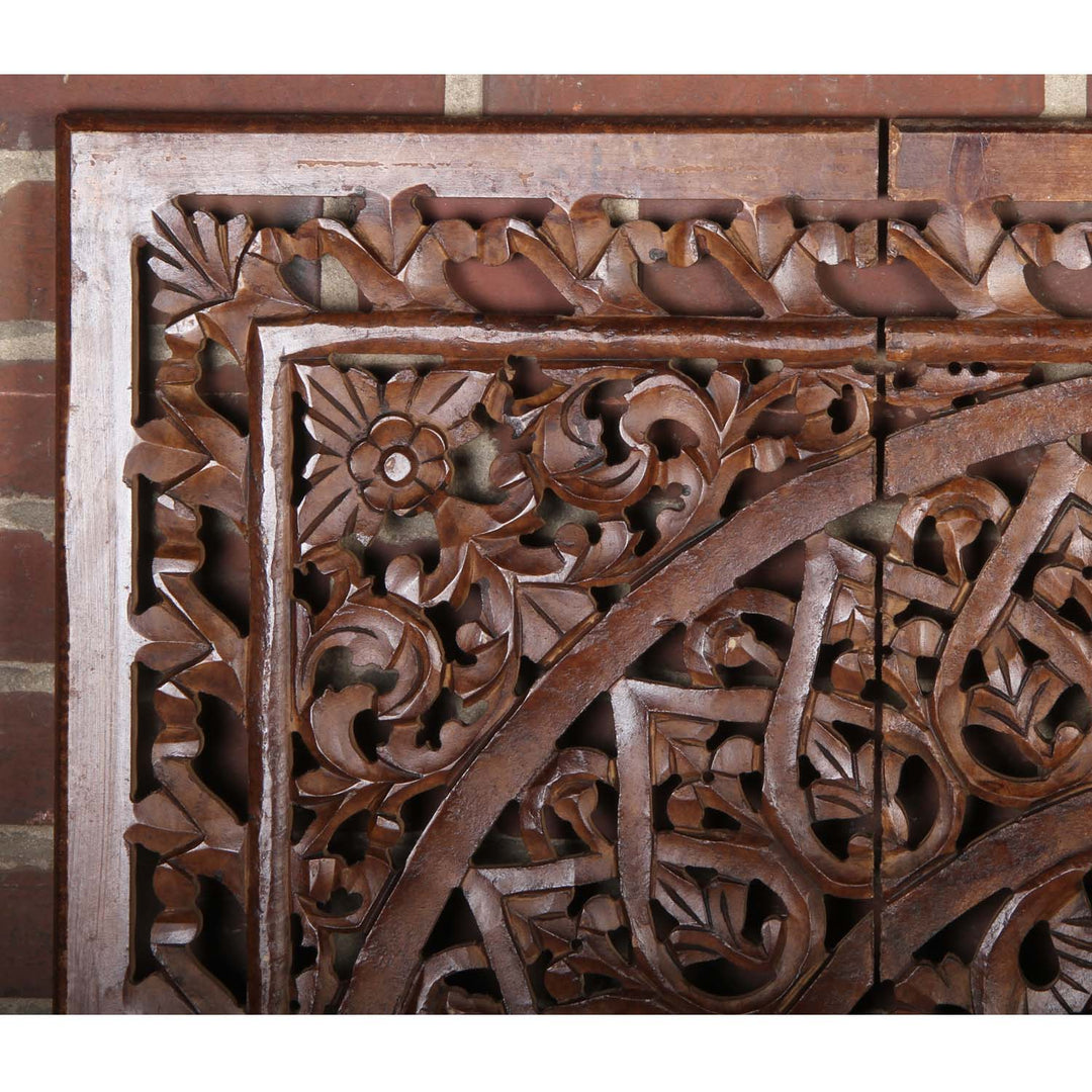 Mandala Hossam en bois indien
