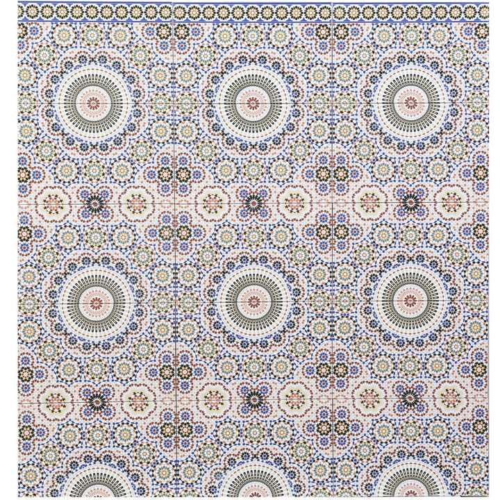 Veelkleurige keramische wandtegel in oosters patroon dessin 40x25 cm voor keuken en badkamer